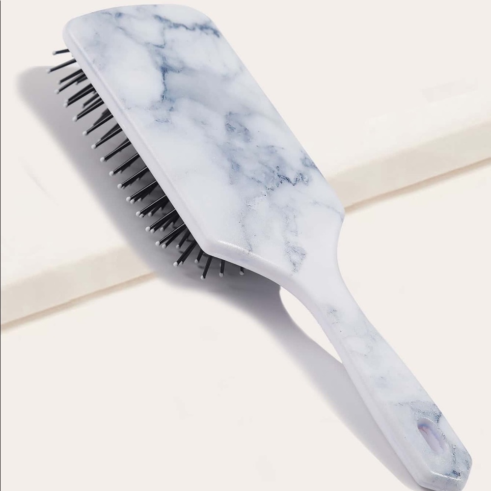 Multi color print hairbrush